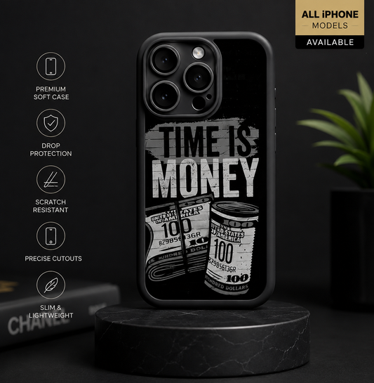 Time Is Money Printed Cover| Available For Every Model