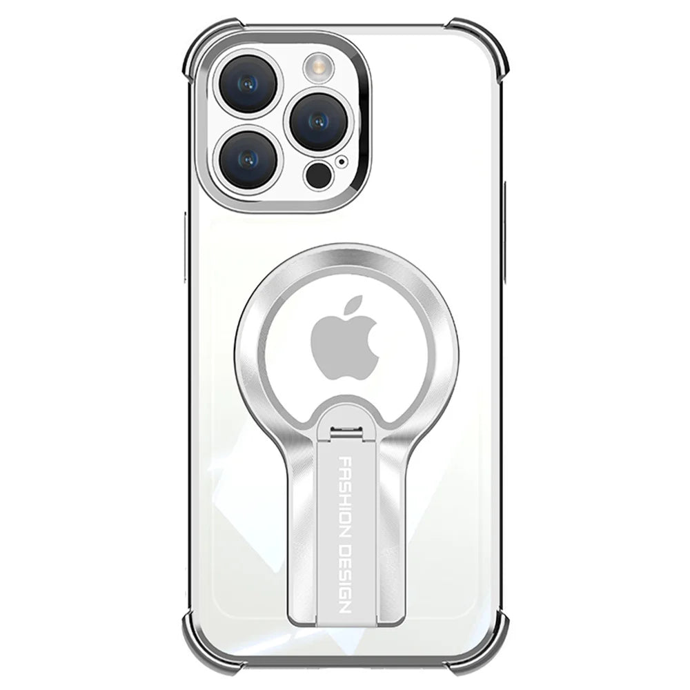 Transparent Magnetic iPhone Case with Stand