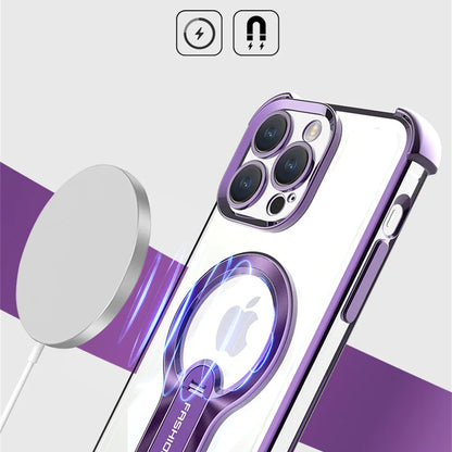 Transparent Magnetic iPhone Case with Stand